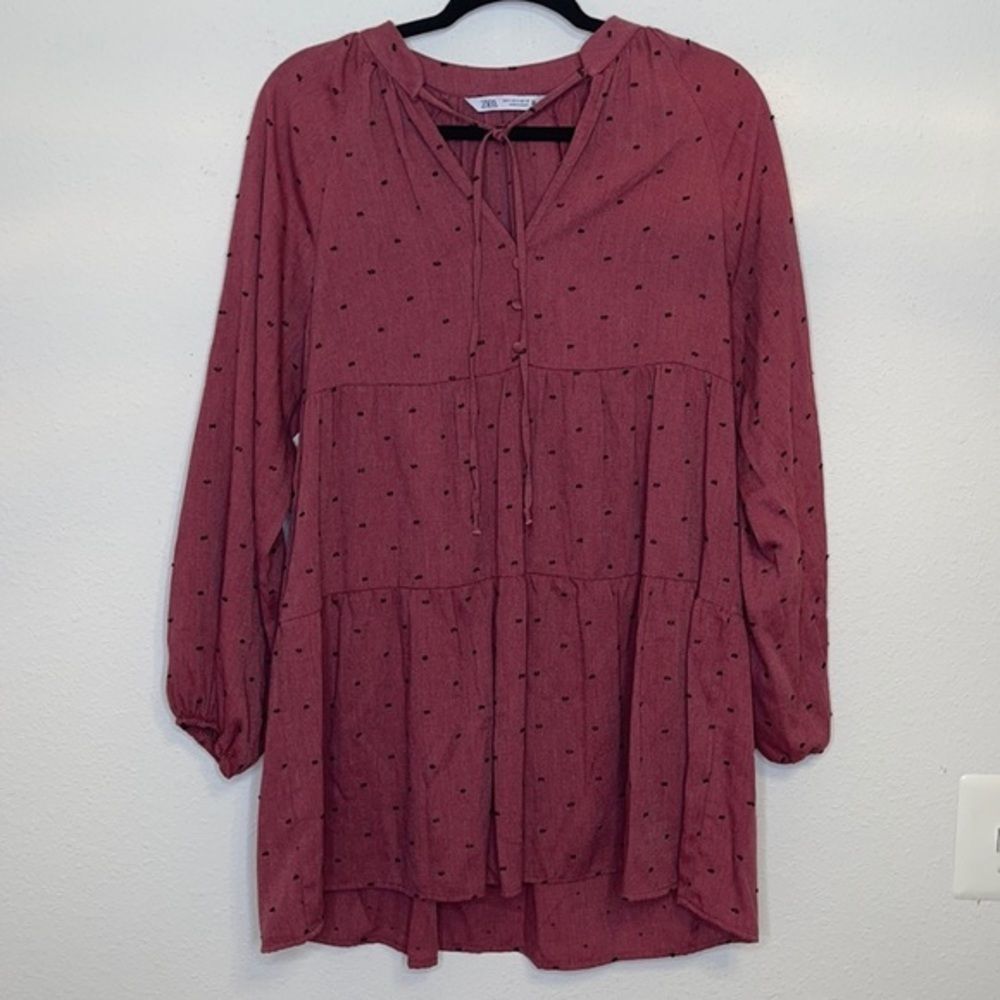 Zara long sleeves small dress peasant babydoll dress